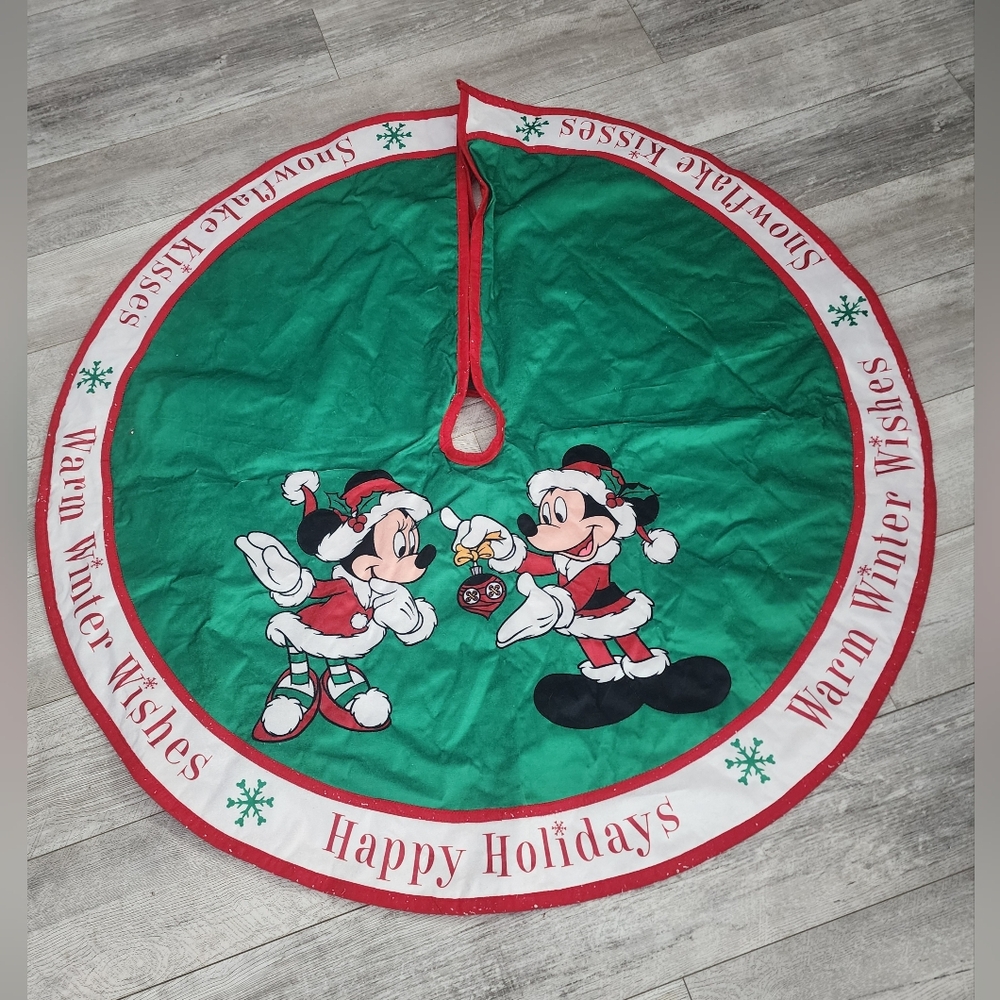 Disney Holiday Tree Skirt - Green and Red